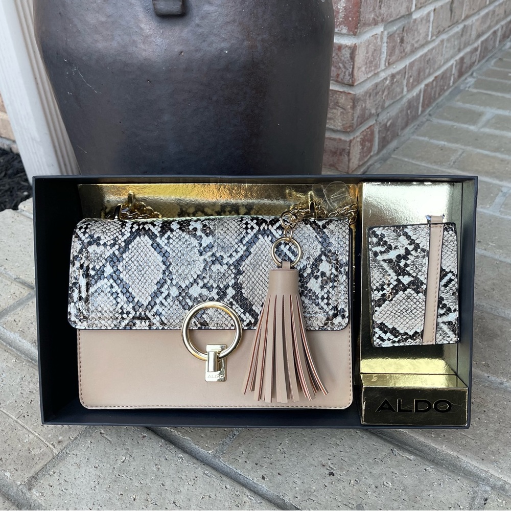 Aldo Faux Snake-print shoulder bag